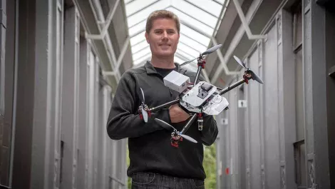 PhD student's wildlife-monitoring drone wins award